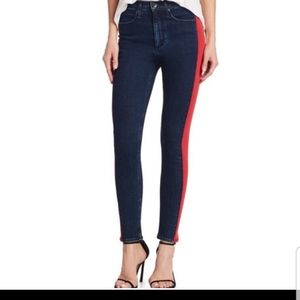 Rag & Bone Mazie Skinny Jean Igloo Red Stripe 28